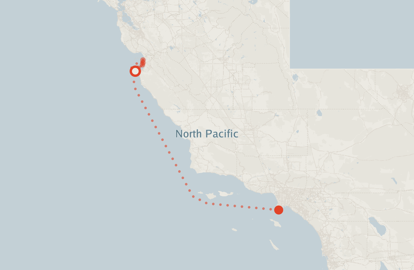 Activity map — real sighting points on an OpenStreetMap basemap