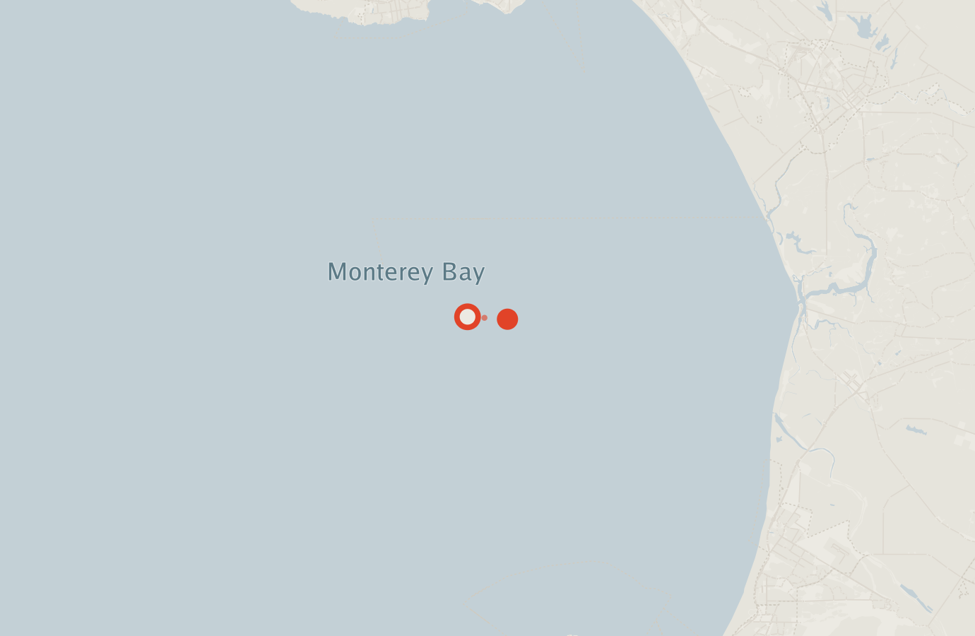 Activity map — real sighting points on an OpenStreetMap basemap