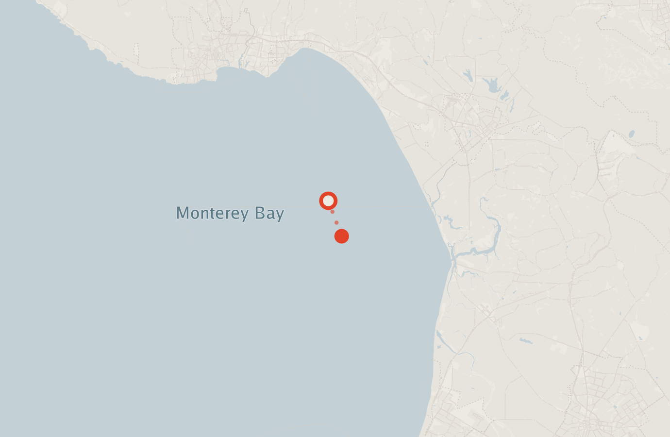 Activity map — real sighting points on an OpenStreetMap basemap