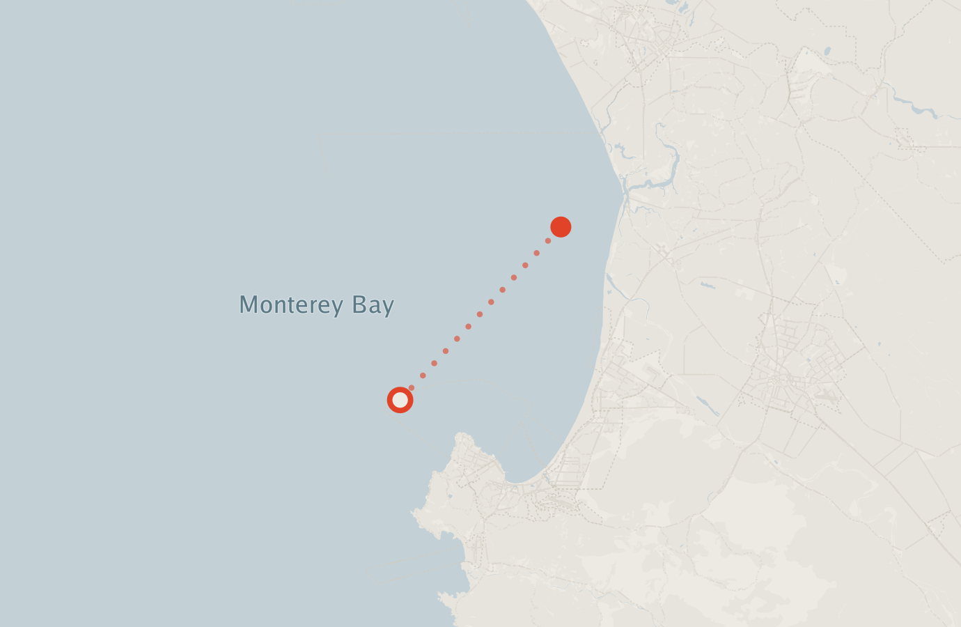 Activity map — real sighting points on an OpenStreetMap basemap