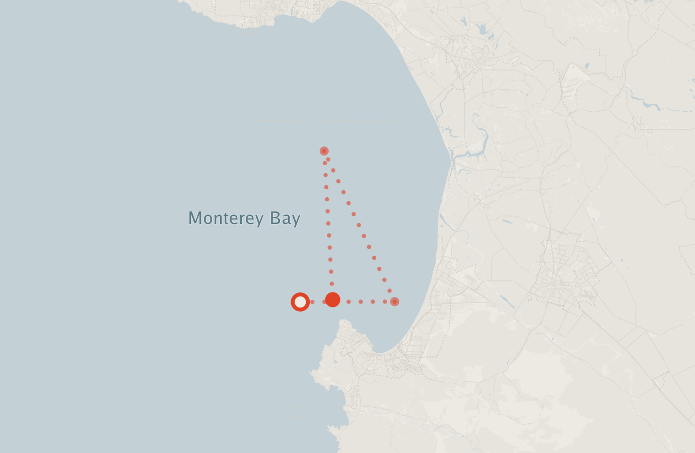 Activity map — real sighting points on an OpenStreetMap basemap