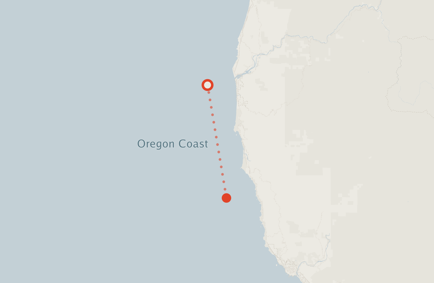 Activity map — real sighting points on an OpenStreetMap basemap