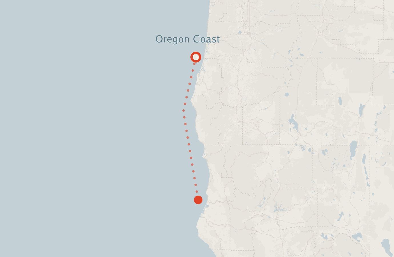 Activity map — real sighting points on an OpenStreetMap basemap