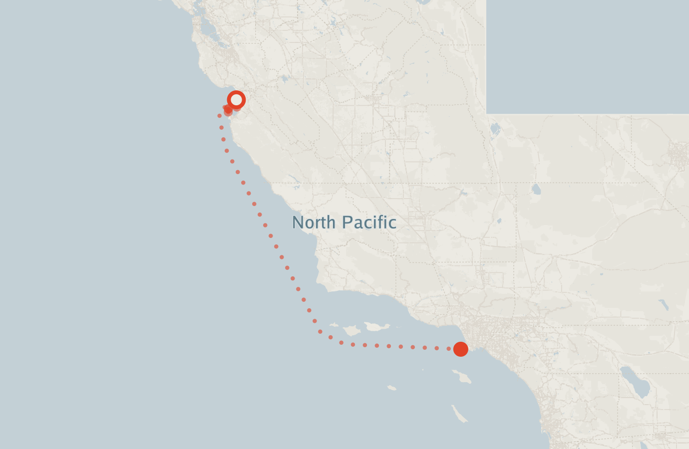 Activity map — real sighting points on an OpenStreetMap basemap