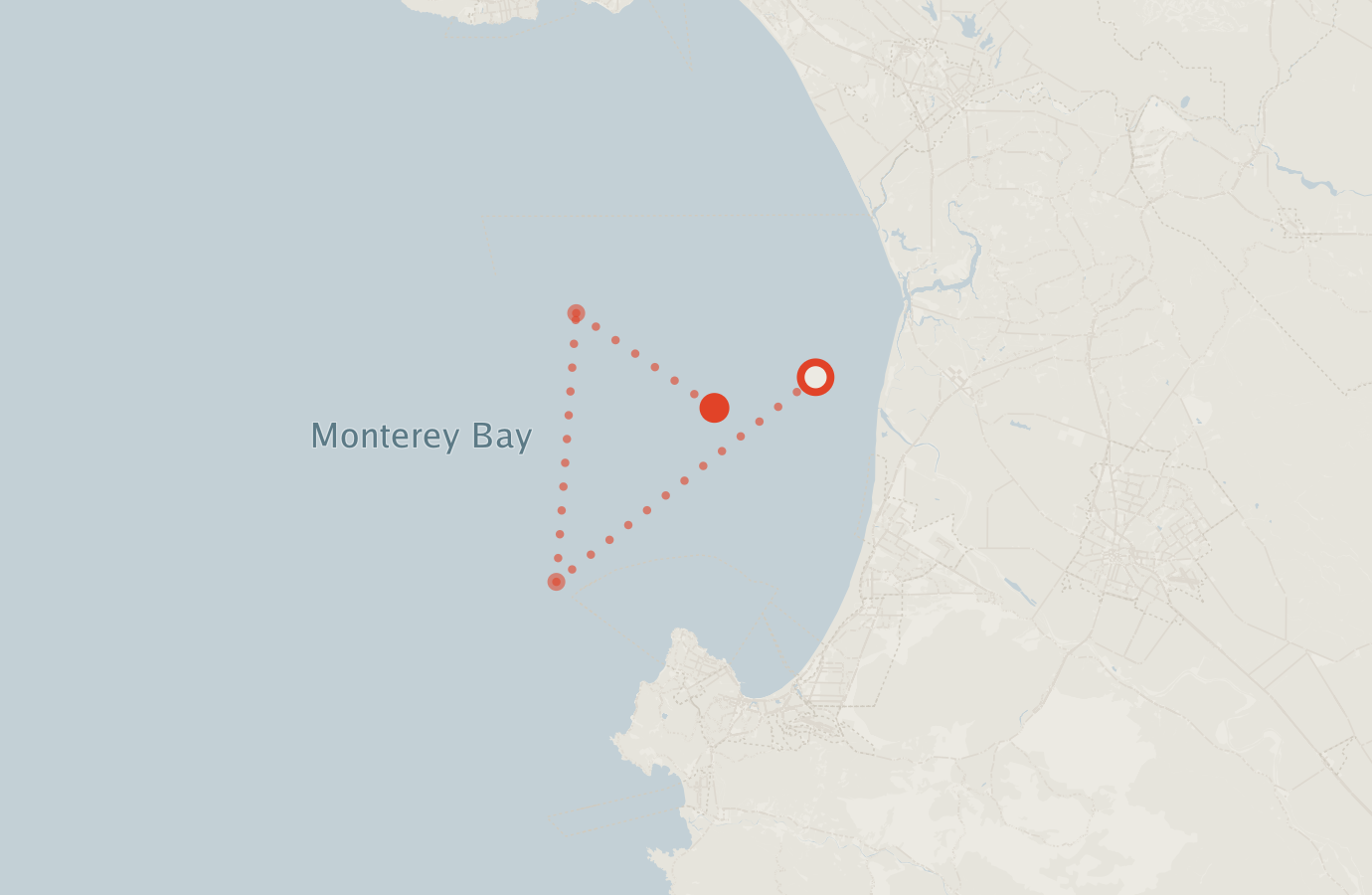 Activity map — real sighting points on an OpenStreetMap basemap
