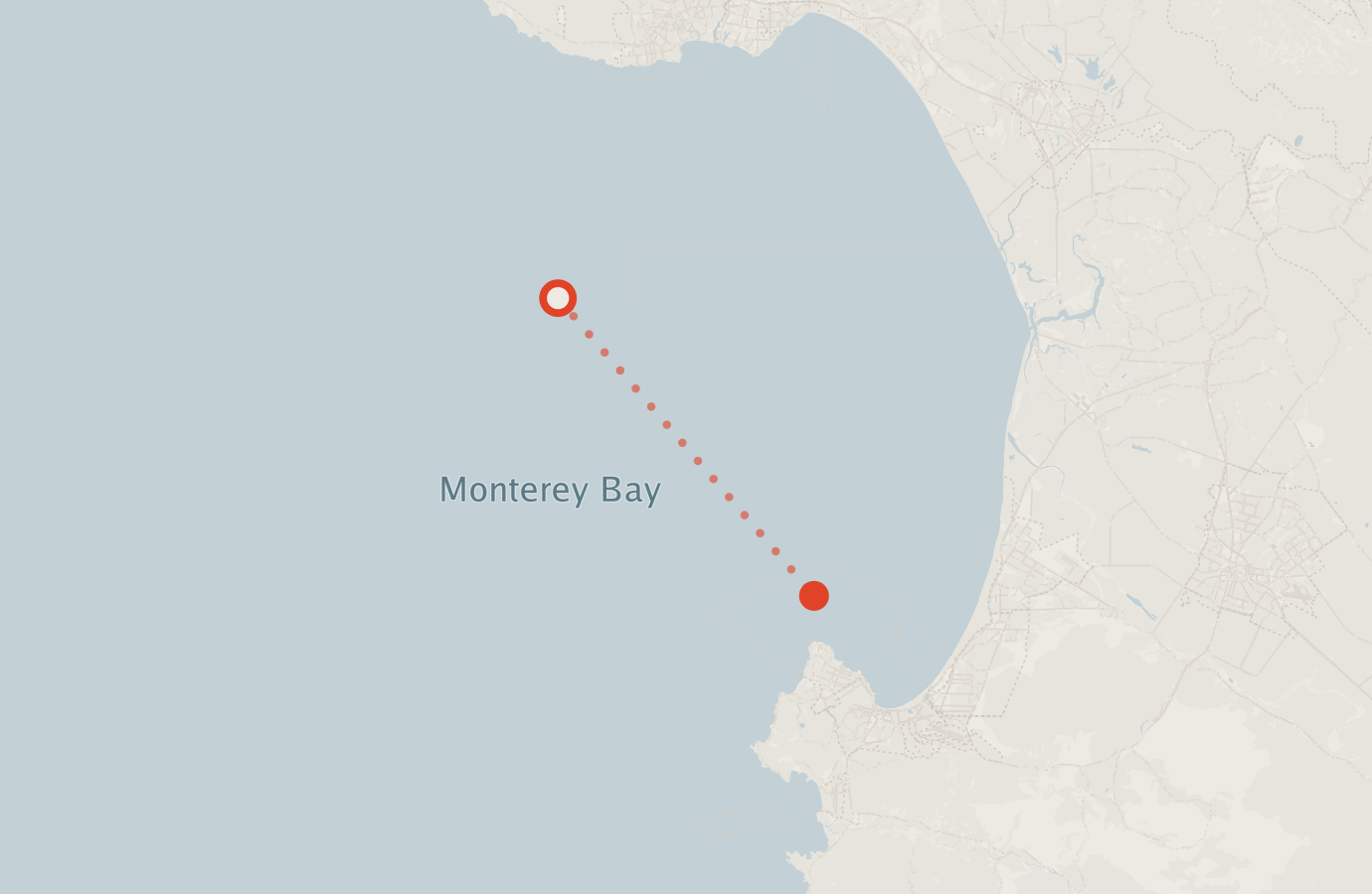 Activity map — real sighting points on an OpenStreetMap basemap