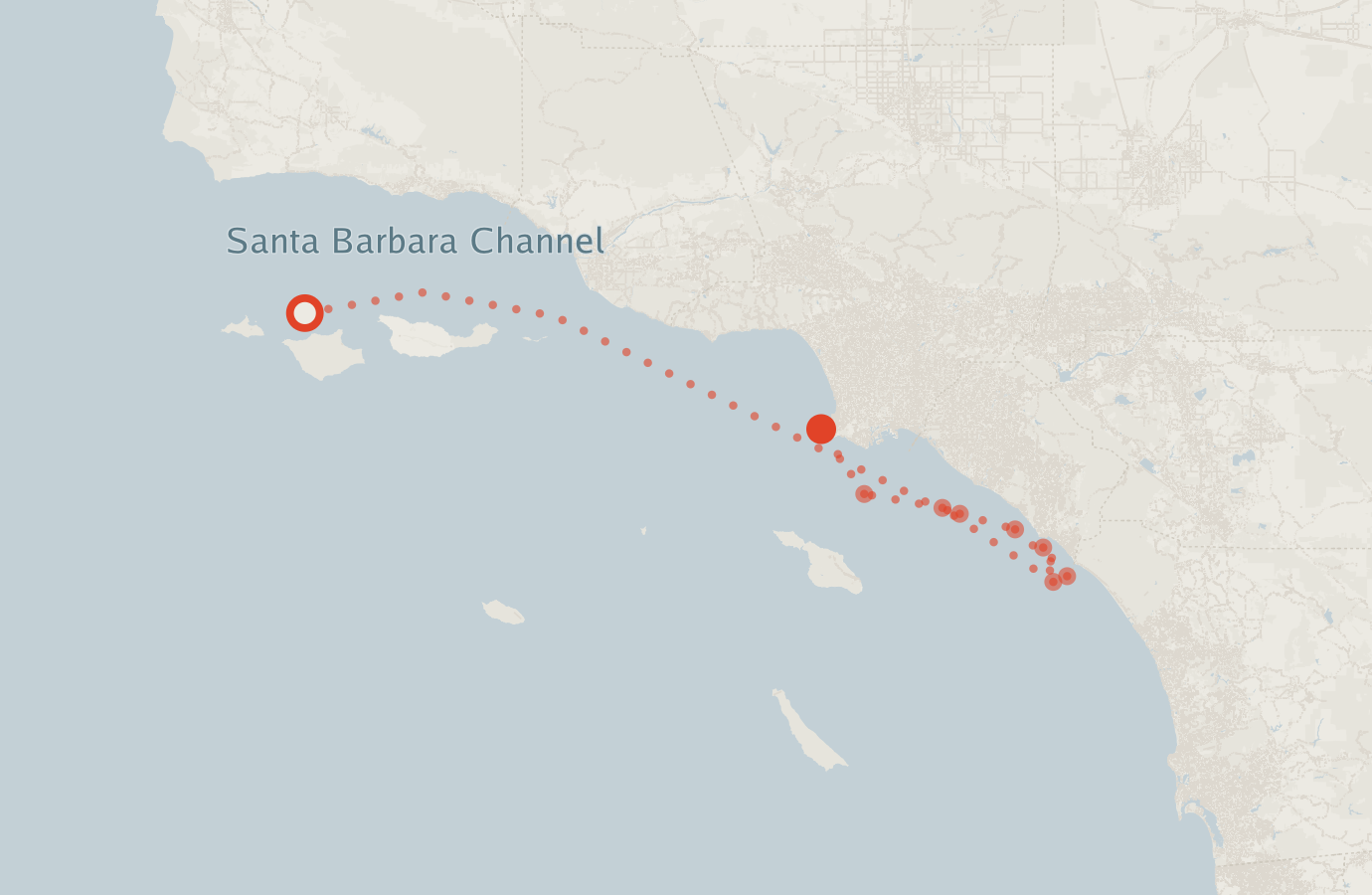 Activity map — real sighting points on an OpenStreetMap basemap