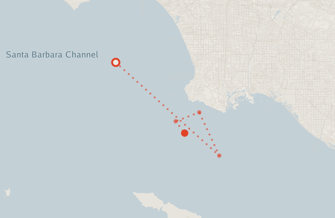 Activity map — real sighting points on an OpenStreetMap basemap
