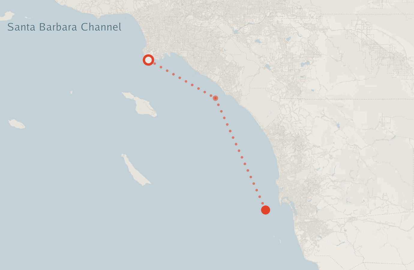 Activity map — real sighting points on an OpenStreetMap basemap