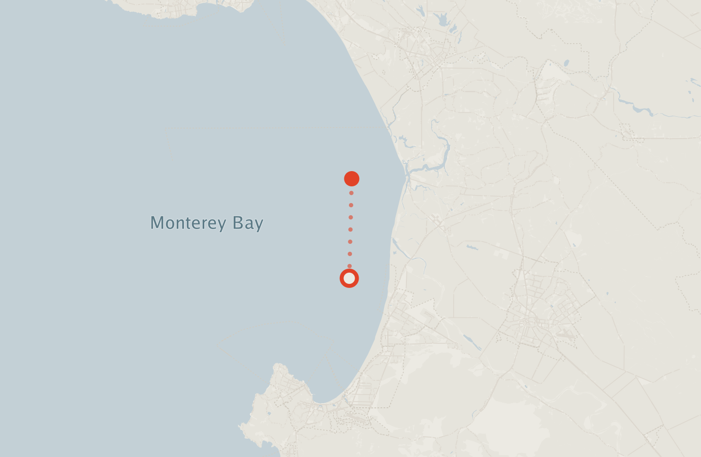 Activity map — real sighting points on an OpenStreetMap basemap