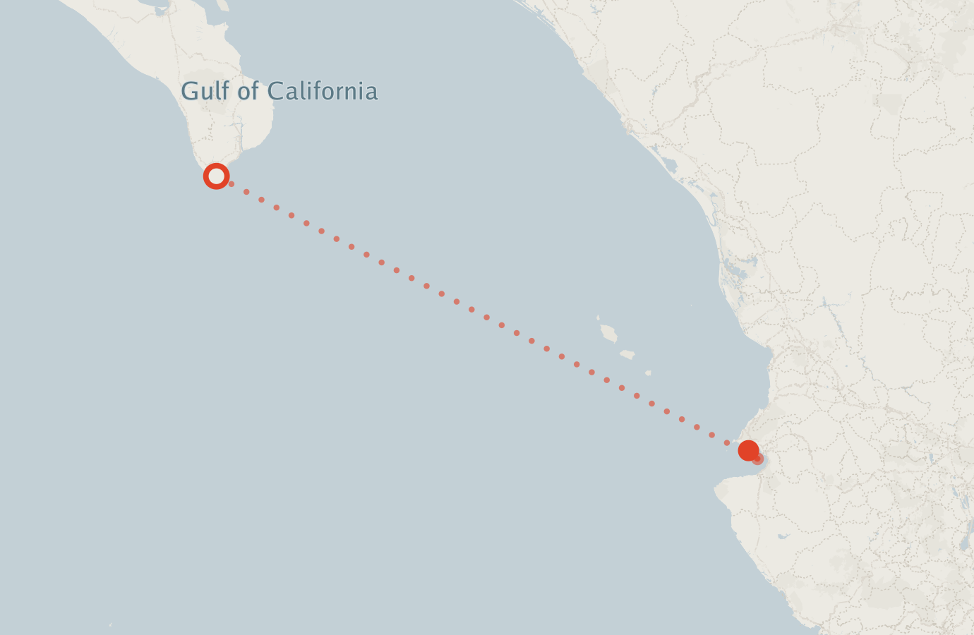 Activity map — real sighting points on an OpenStreetMap basemap