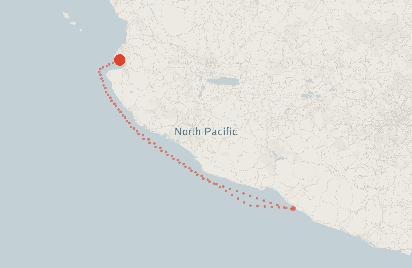 Activity map — real sighting points on an OpenStreetMap basemap