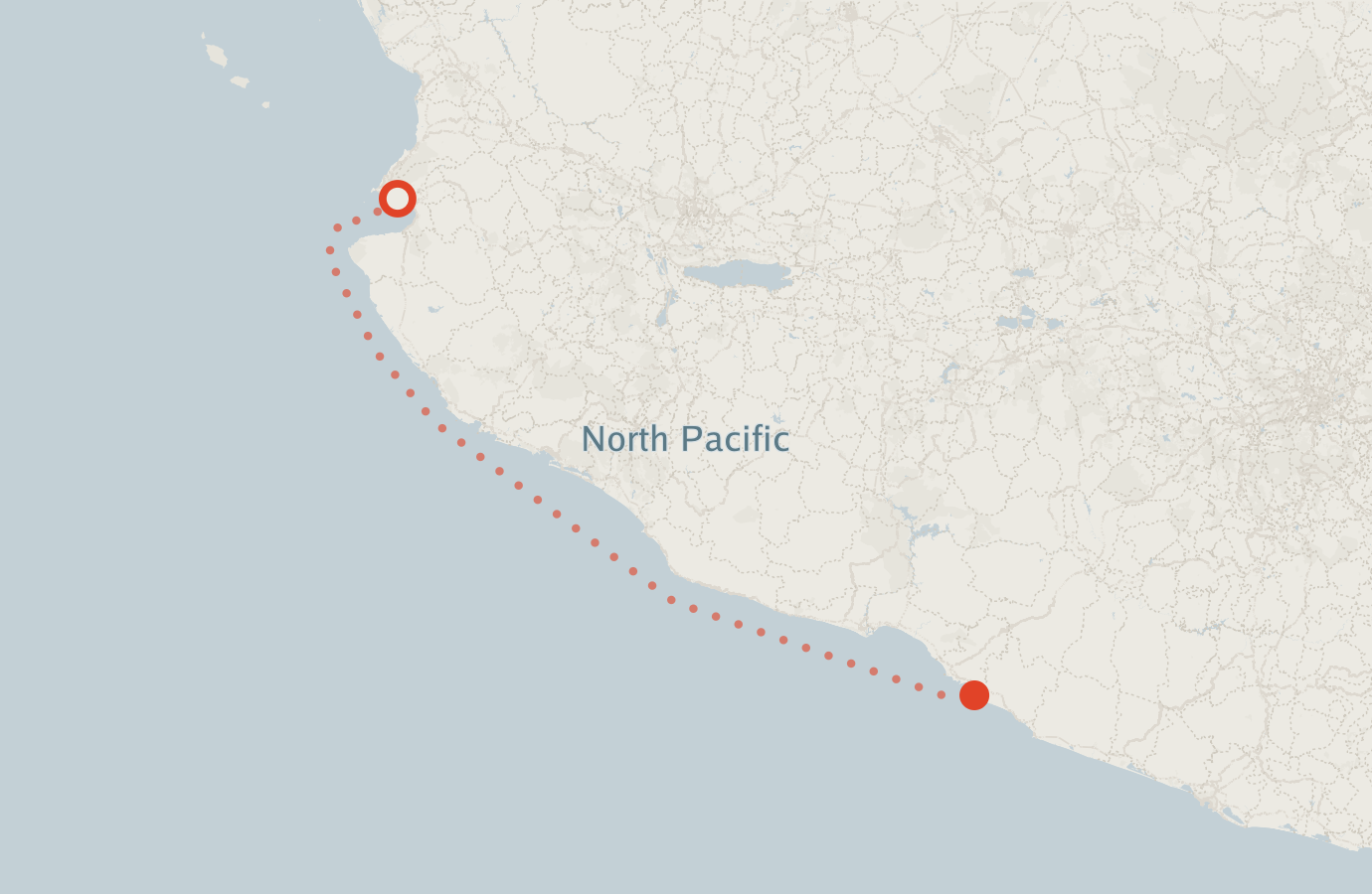 Activity map — real sighting points on an OpenStreetMap basemap