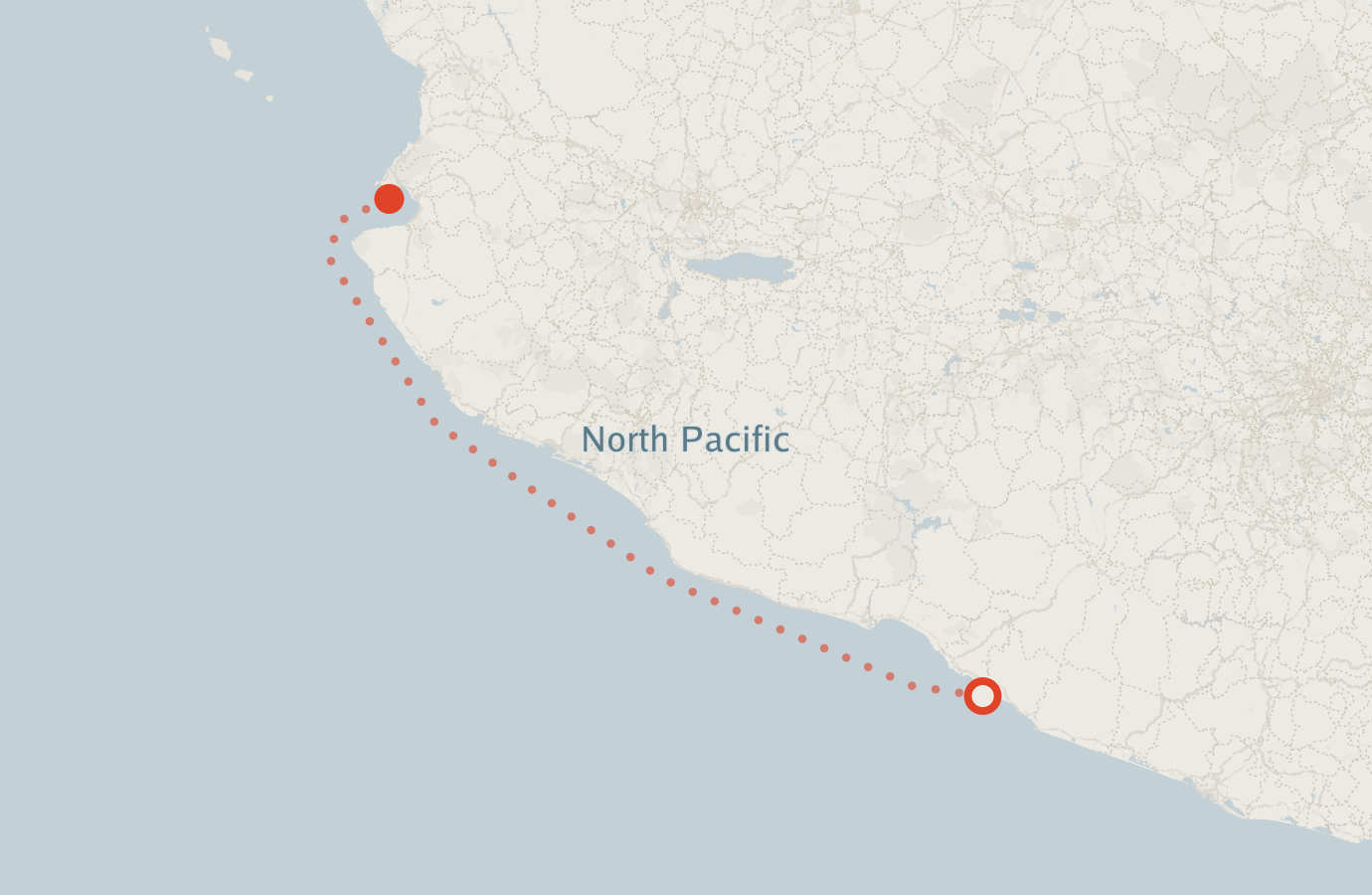 Activity map — real sighting points on an OpenStreetMap basemap