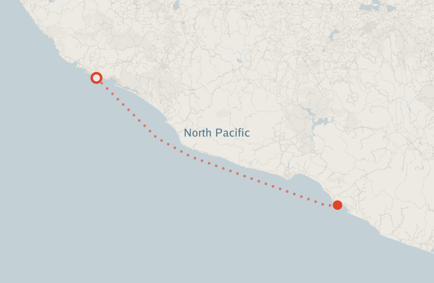Activity map — real sighting points on an OpenStreetMap basemap