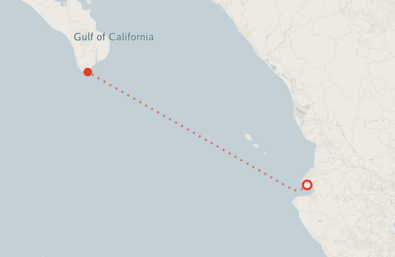 Activity map — real sighting points on an OpenStreetMap basemap