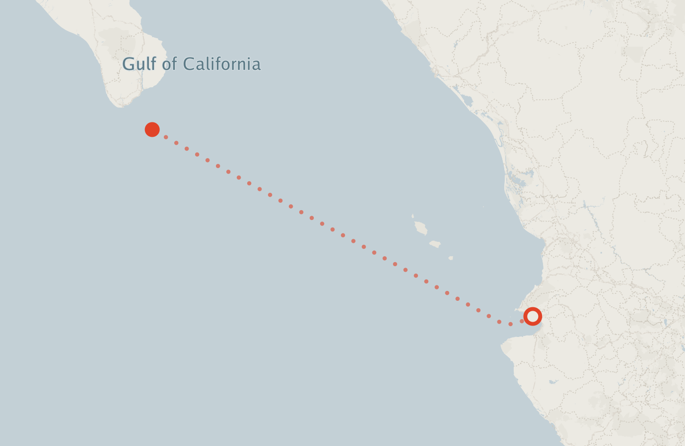 Activity map — real sighting points on an OpenStreetMap basemap