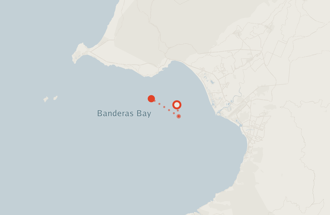 Activity map — real sighting points on an OpenStreetMap basemap
