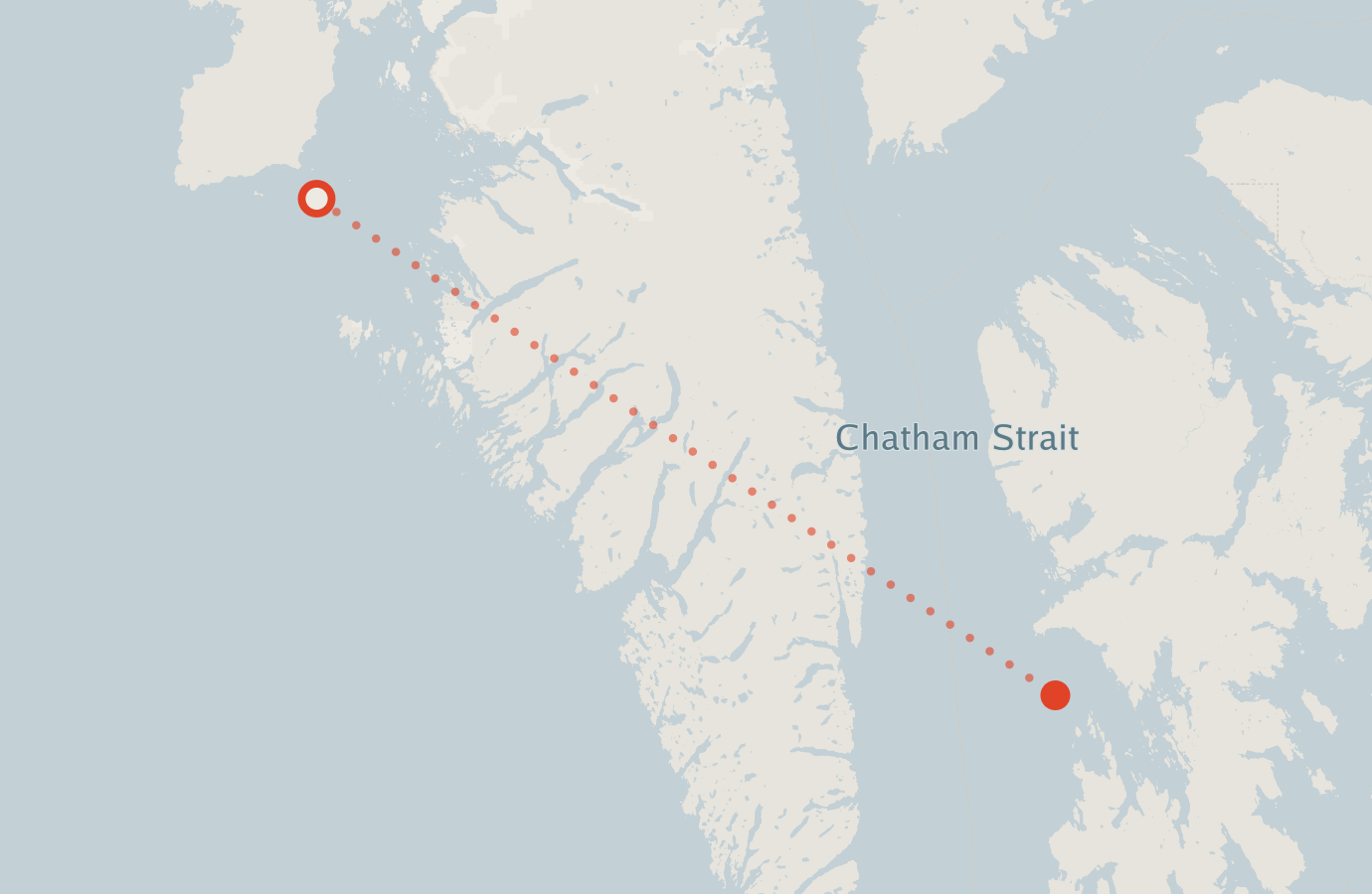 Activity map — real sighting points on an OpenStreetMap basemap