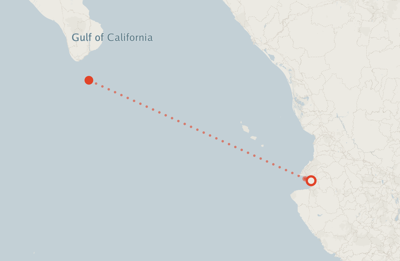 Activity map — real sighting points on an OpenStreetMap basemap
