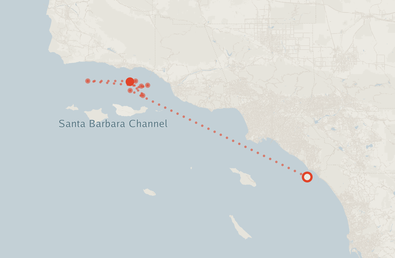 Activity map — real sighting points on an OpenStreetMap basemap