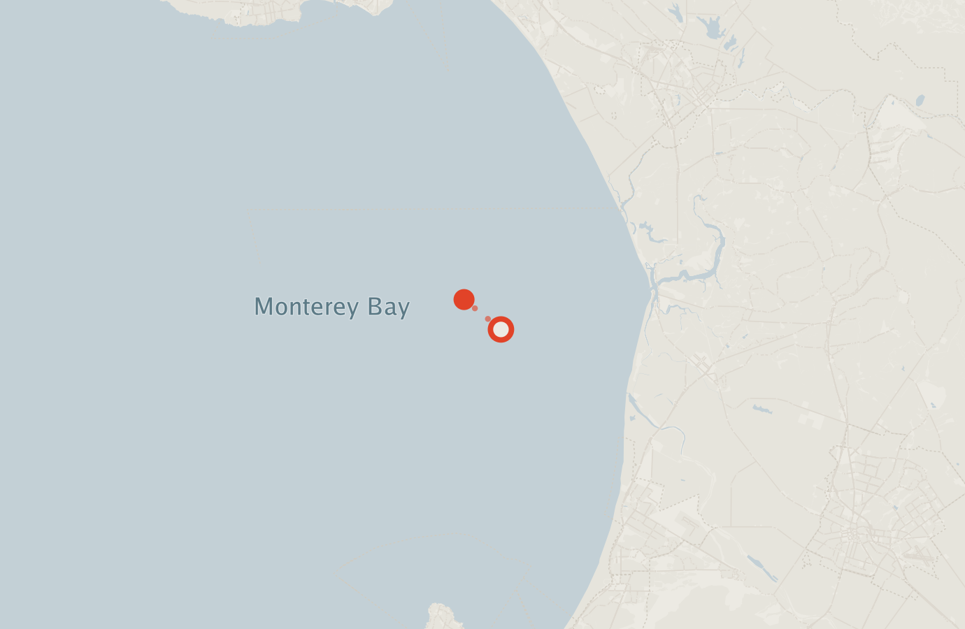 Activity map — real sighting points on an OpenStreetMap basemap
