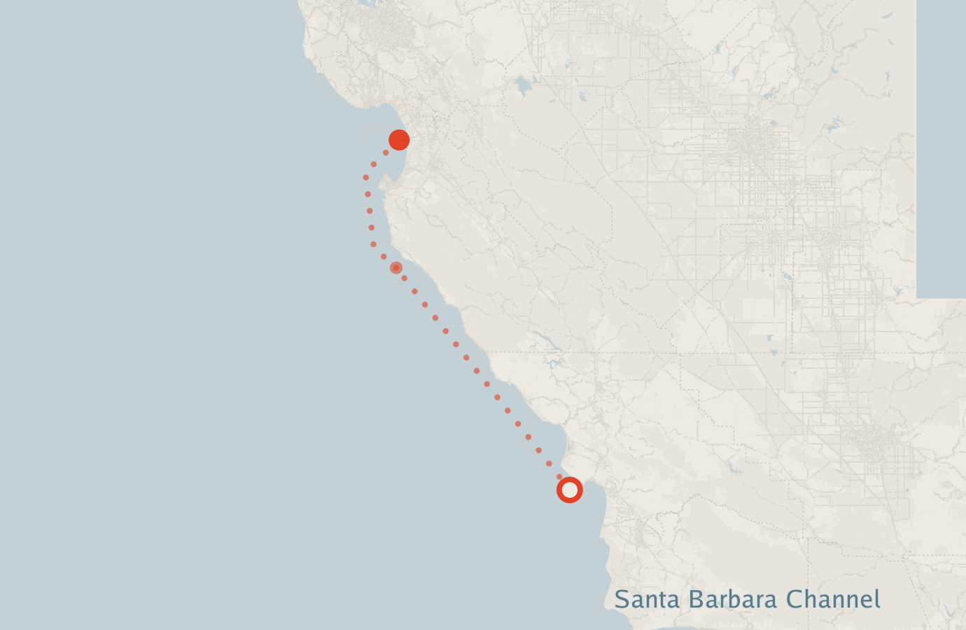 Activity map — real sighting points on an OpenStreetMap basemap