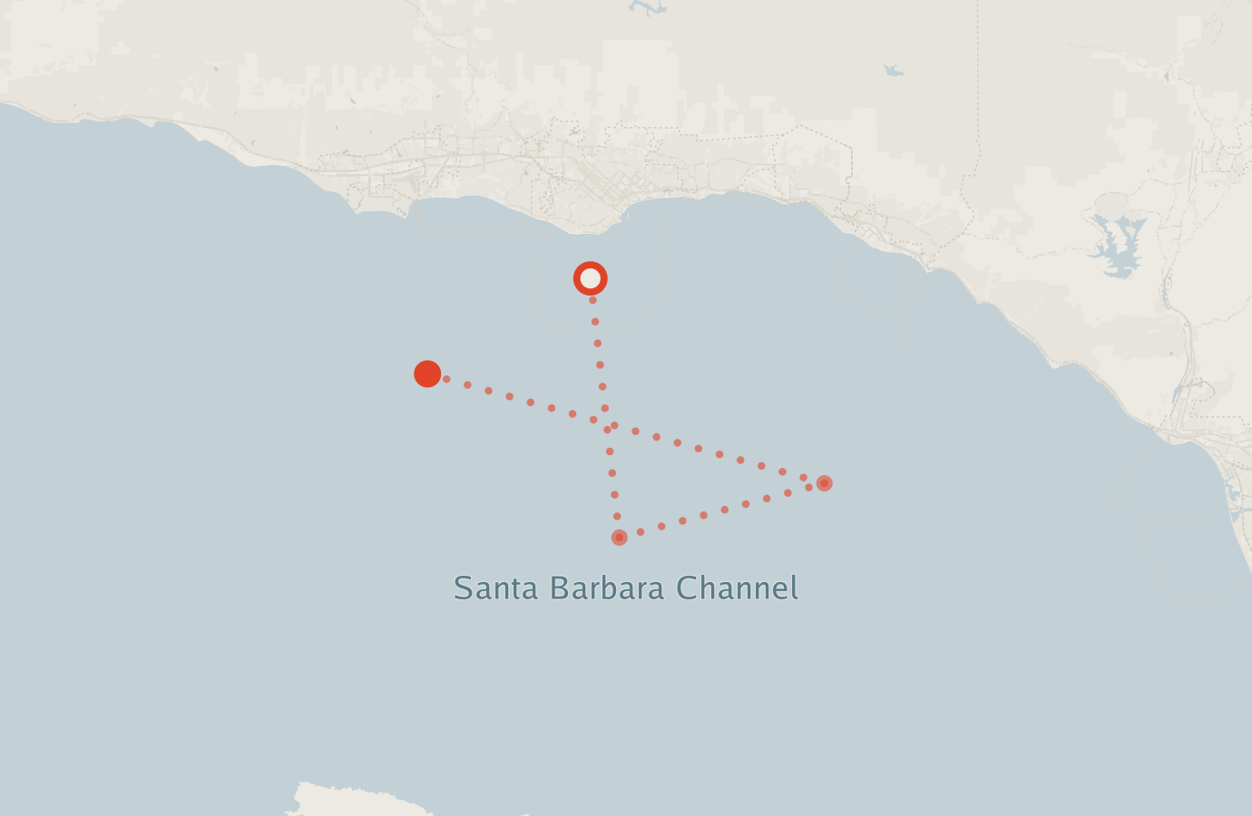 Activity map — real sighting points on an OpenStreetMap basemap