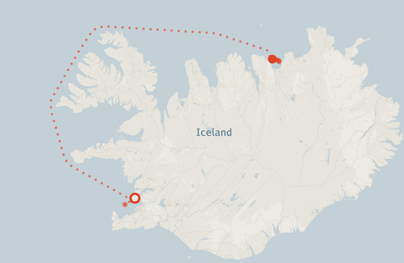 Activity map — real sighting points on an OpenStreetMap basemap
