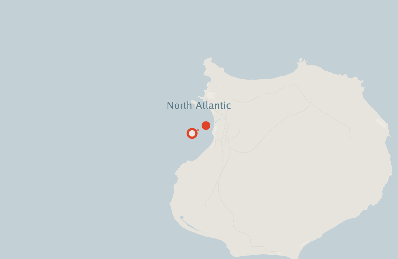 Activity map — real sighting points on an OpenStreetMap basemap