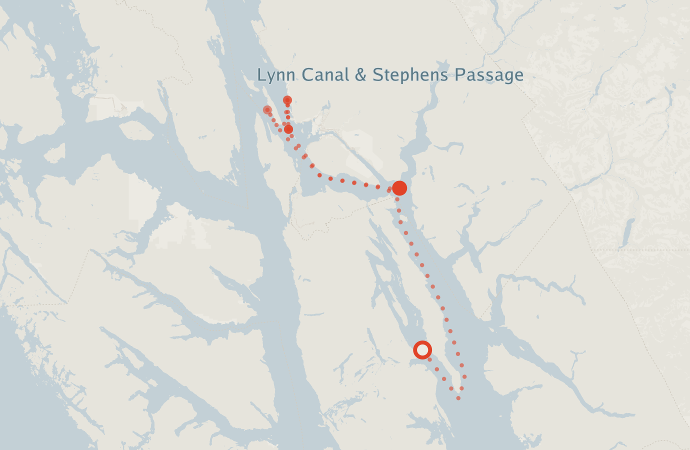 Activity map — real sighting points on an OpenStreetMap basemap
