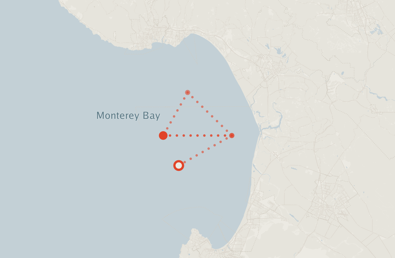 Activity map — real sighting points on an OpenStreetMap basemap