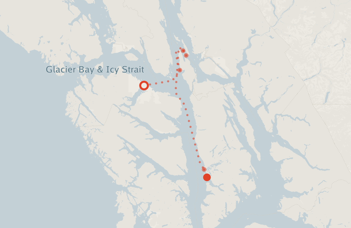 Activity map — real sighting points on an OpenStreetMap basemap