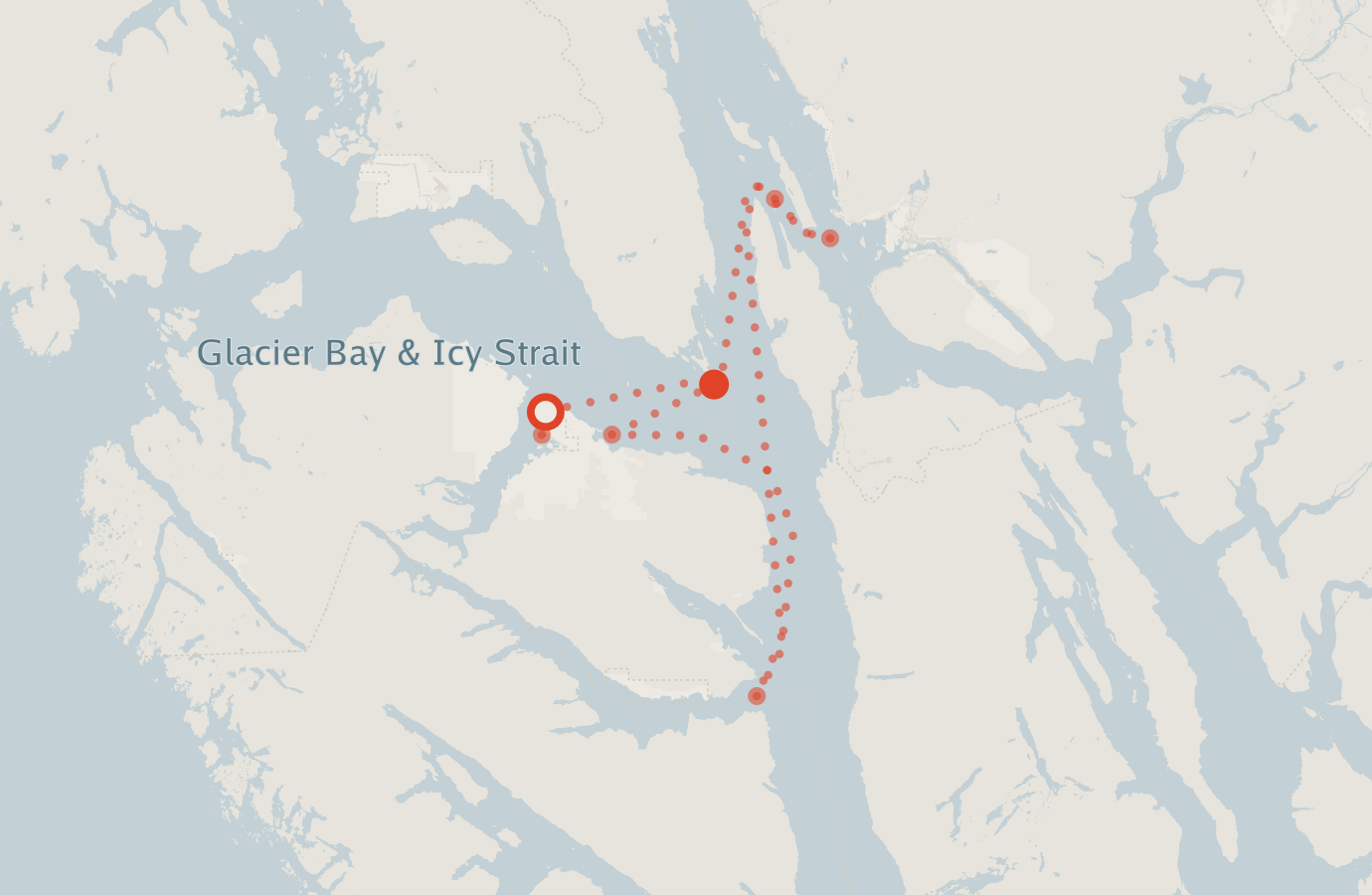 Activity map — real sighting points on an OpenStreetMap basemap