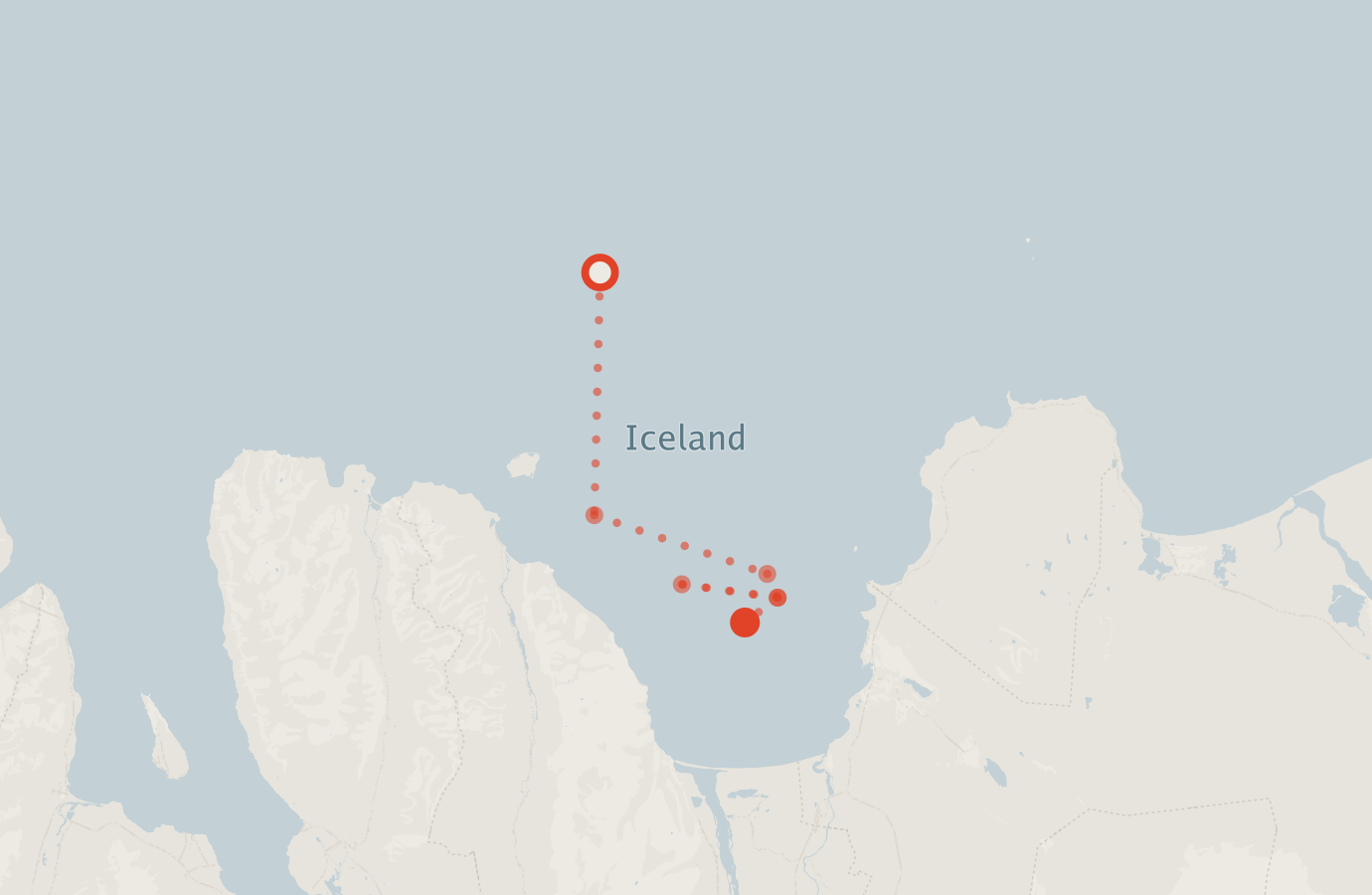 Activity map — real sighting points on an OpenStreetMap basemap