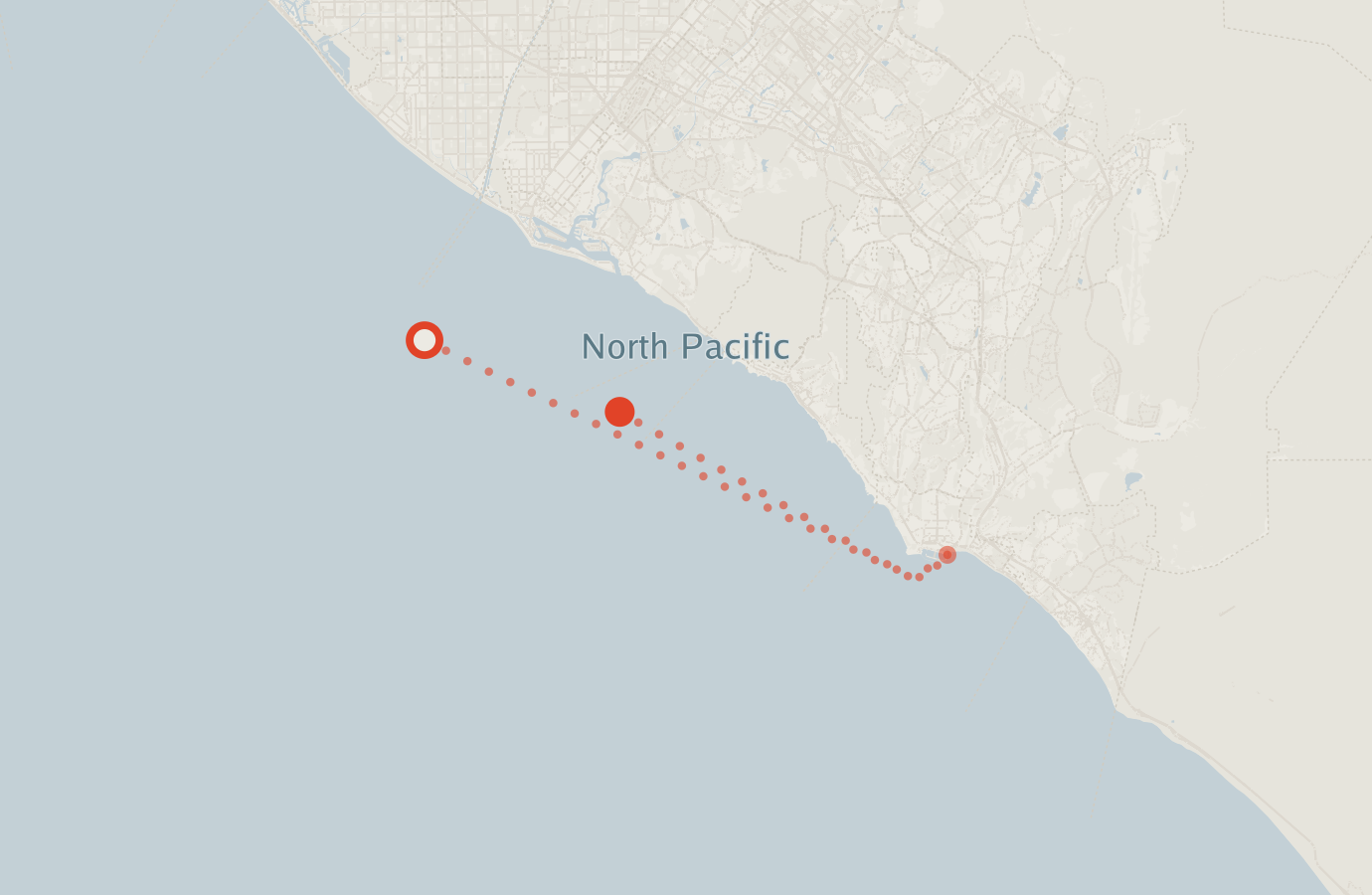 Activity map — real sighting points on an OpenStreetMap basemap