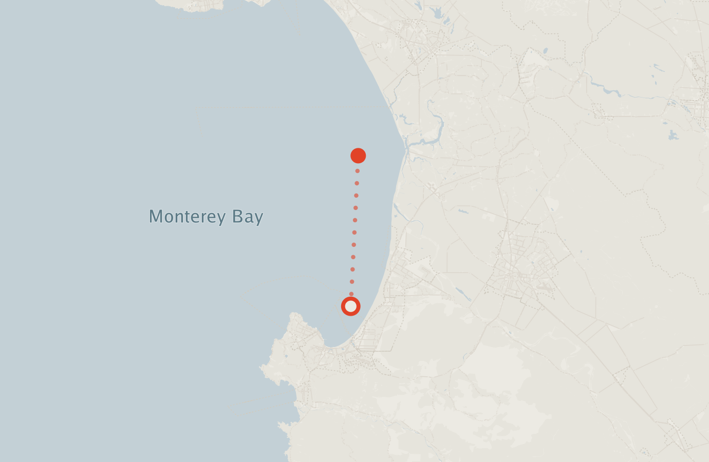 Activity map — real sighting points on an OpenStreetMap basemap