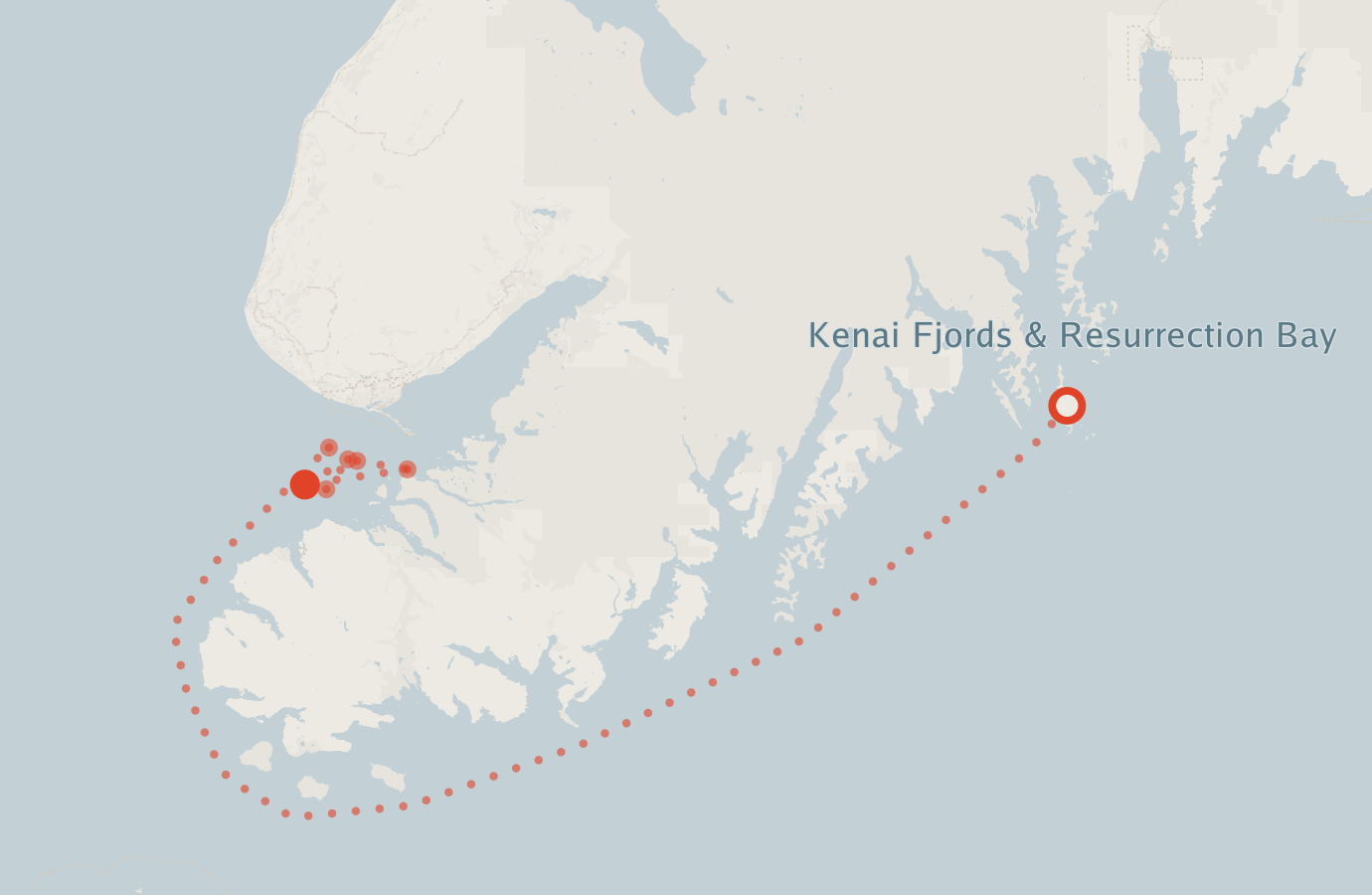 Activity map — real sighting points on an OpenStreetMap basemap
