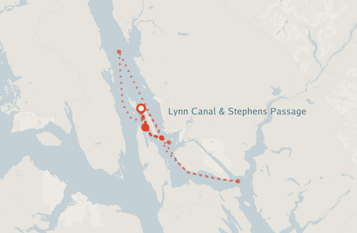 Activity map — real sighting points on an OpenStreetMap basemap