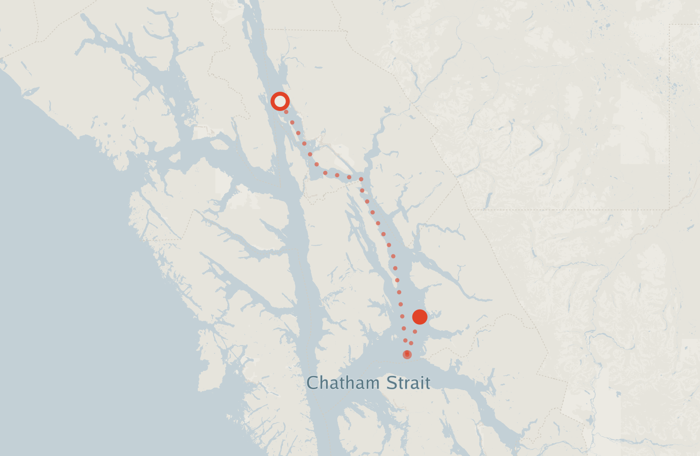 Activity map — real sighting points on an OpenStreetMap basemap