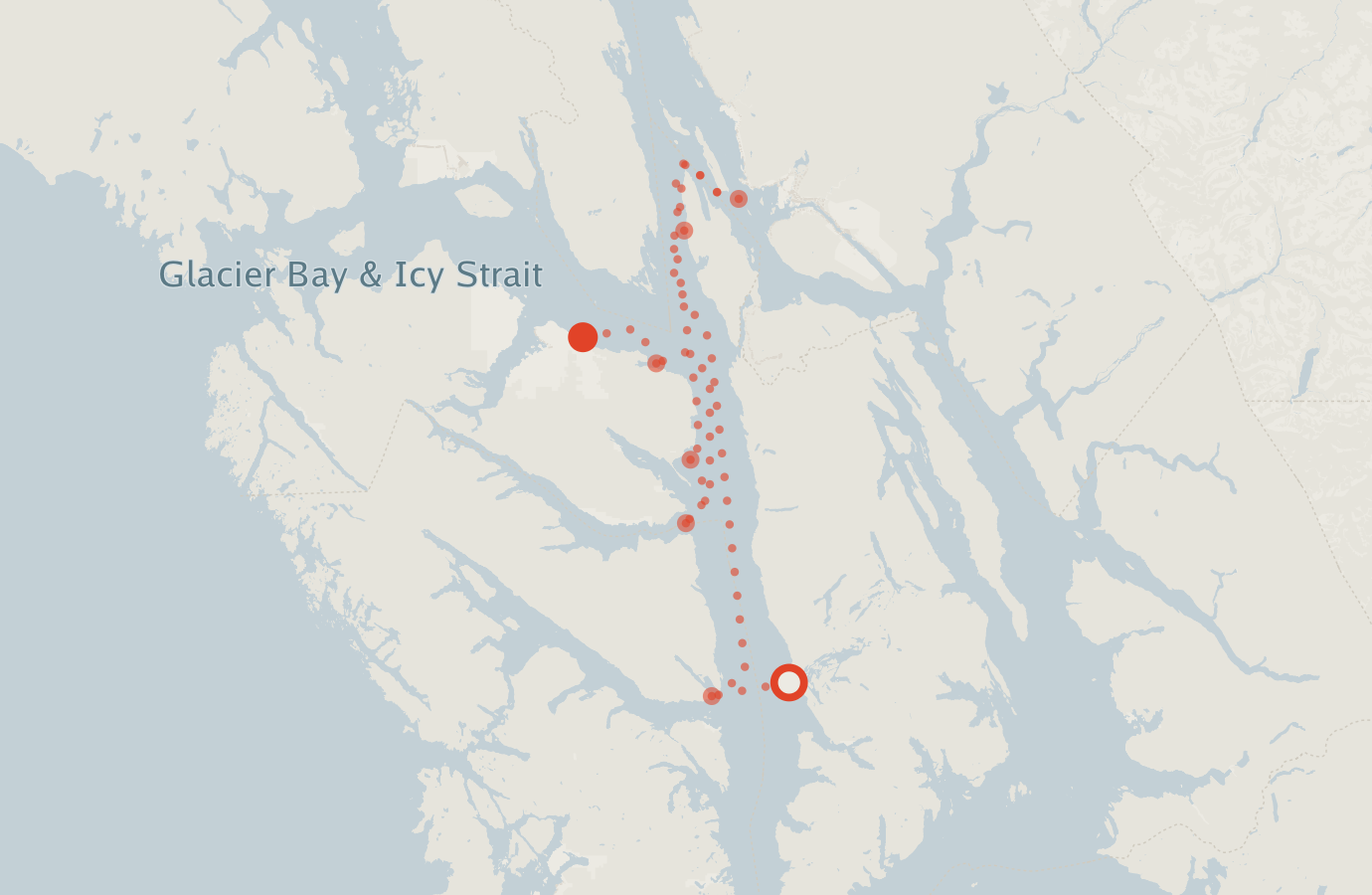 Activity map — real sighting points on an OpenStreetMap basemap