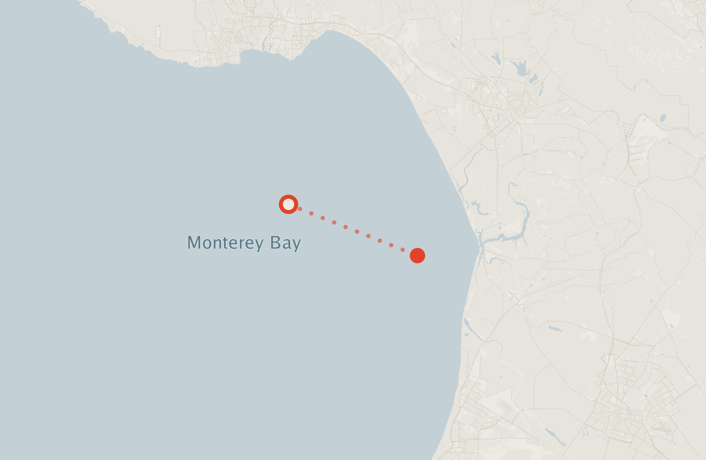 Activity map — real sighting points on an OpenStreetMap basemap