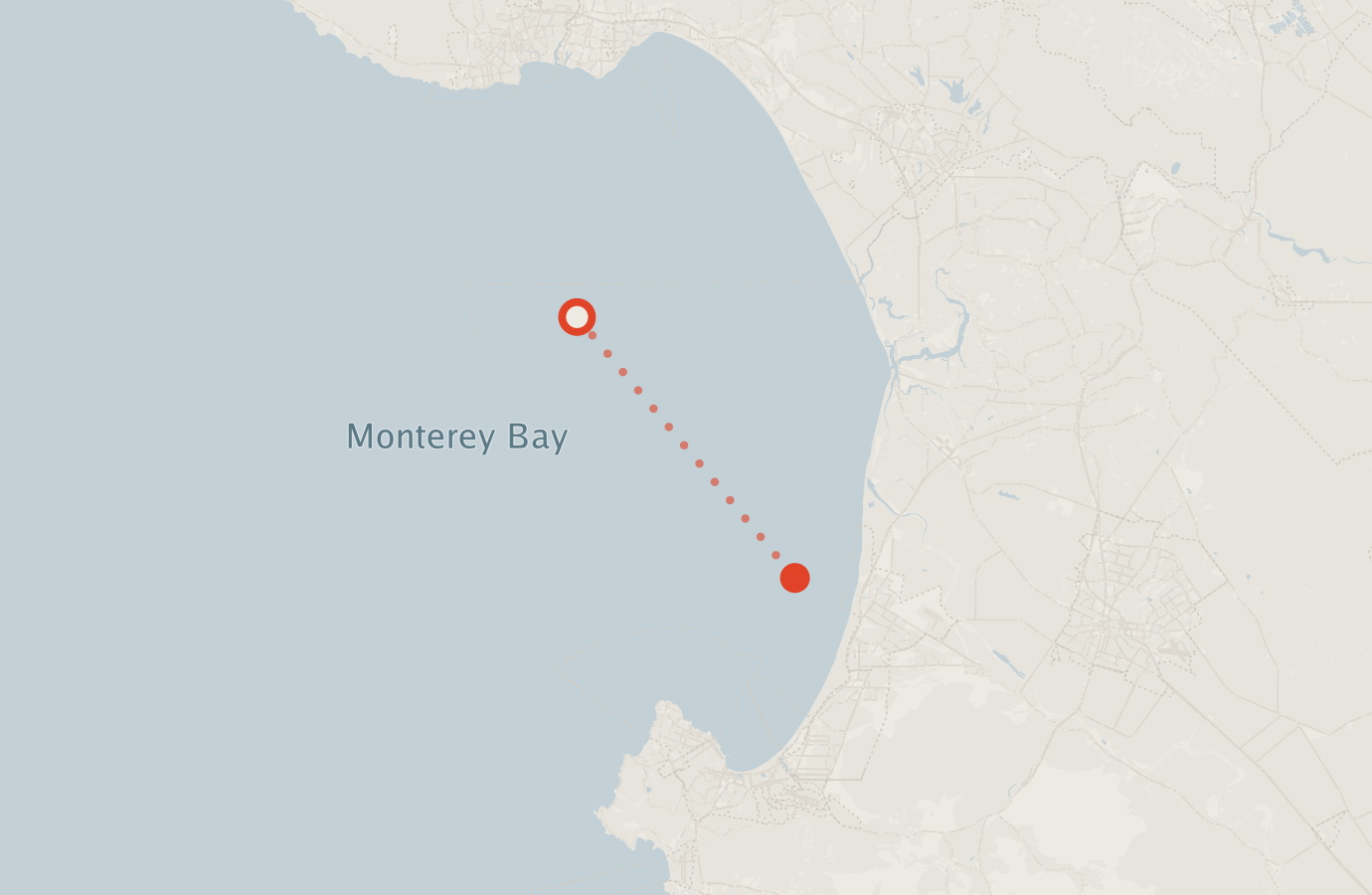 Activity map — real sighting points on an OpenStreetMap basemap