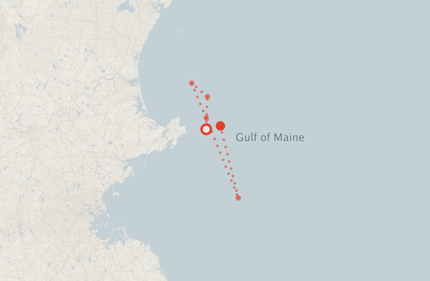 Activity map — real sighting points on an OpenStreetMap basemap