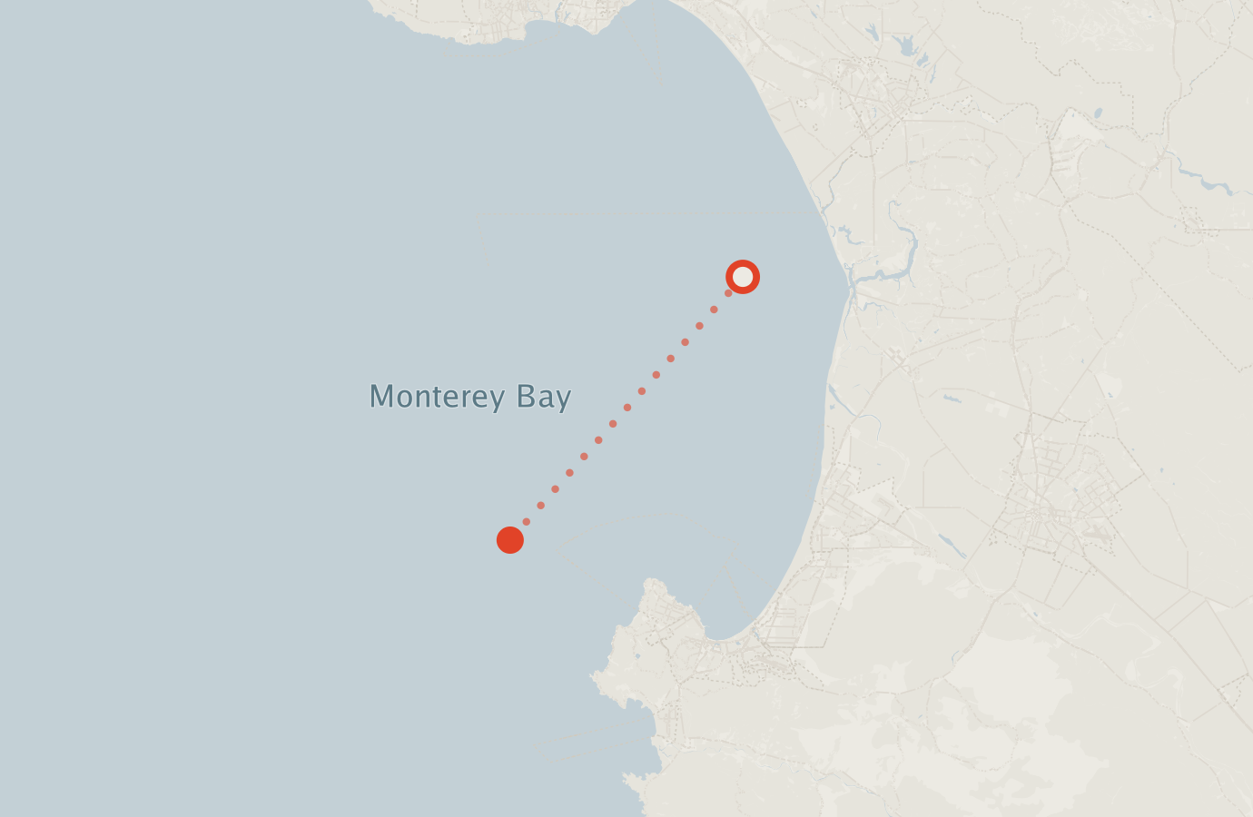 Activity map — real sighting points on an OpenStreetMap basemap