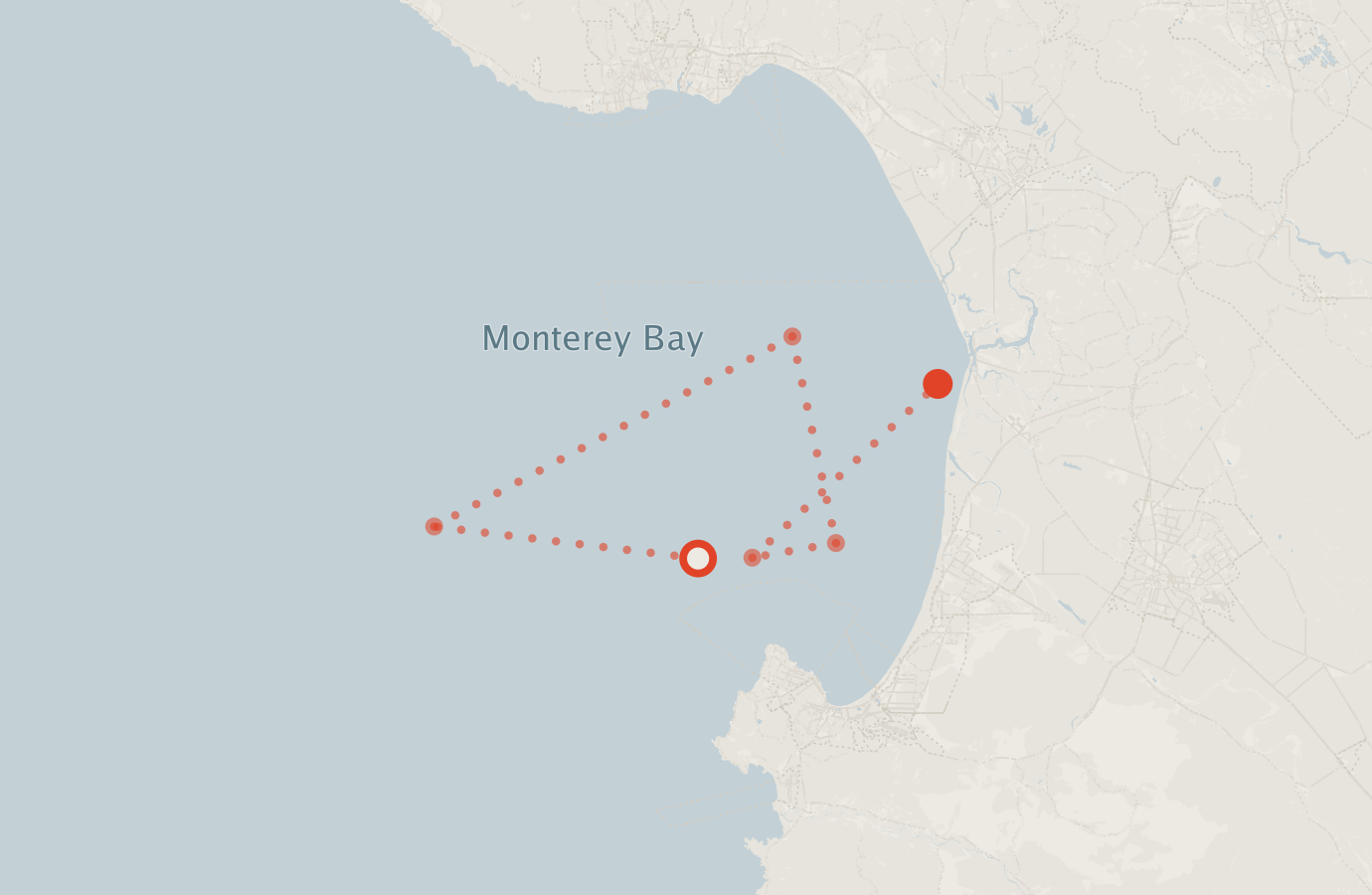 Activity map — real sighting points on an OpenStreetMap basemap