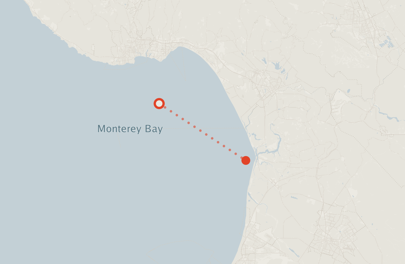 Activity map — real sighting points on an OpenStreetMap basemap