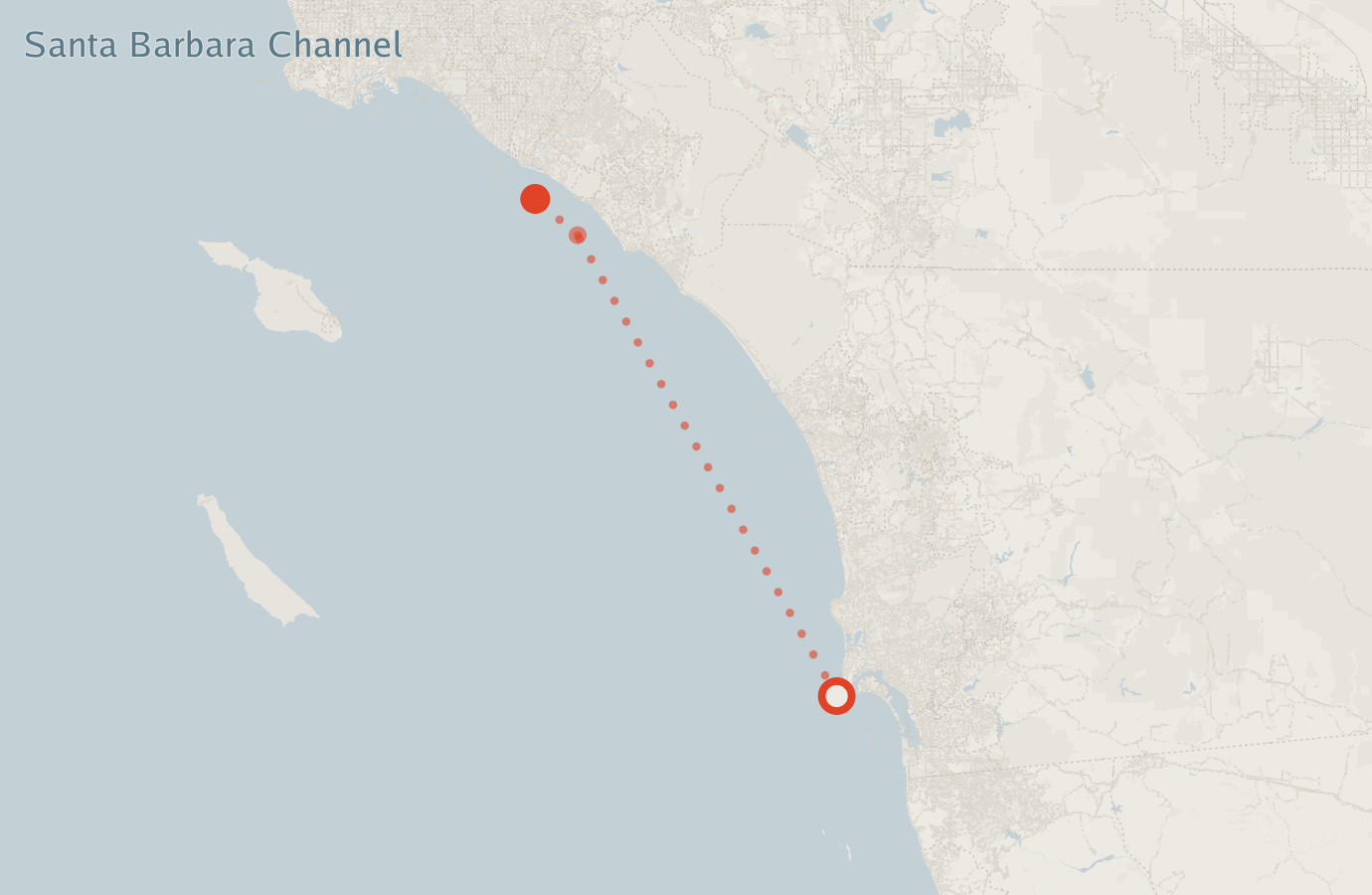 Activity map — real sighting points on an OpenStreetMap basemap