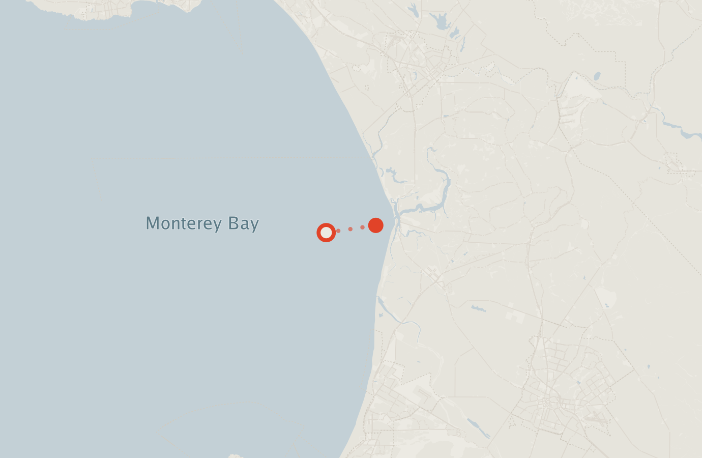 Activity map — real sighting points on an OpenStreetMap basemap