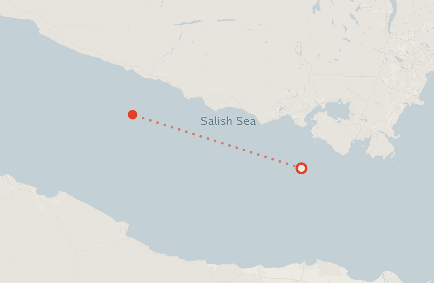 Activity map — real sighting points on an OpenStreetMap basemap